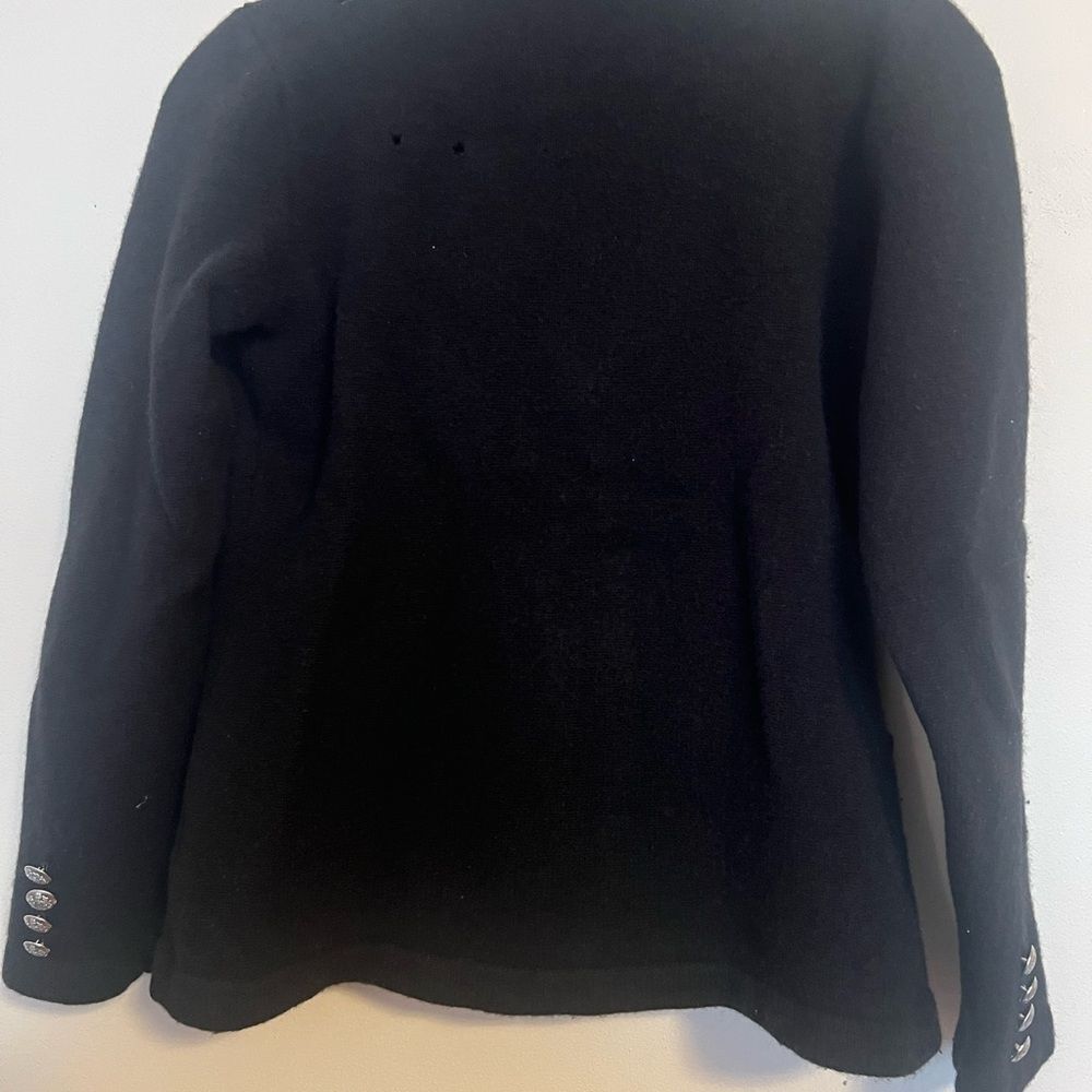 Ralph Lauren Black Sweater with Silver Buttons - Picture 6 of 6